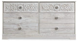 Paxberry Boho Chic 6 Drawer Dresser, Whitewash