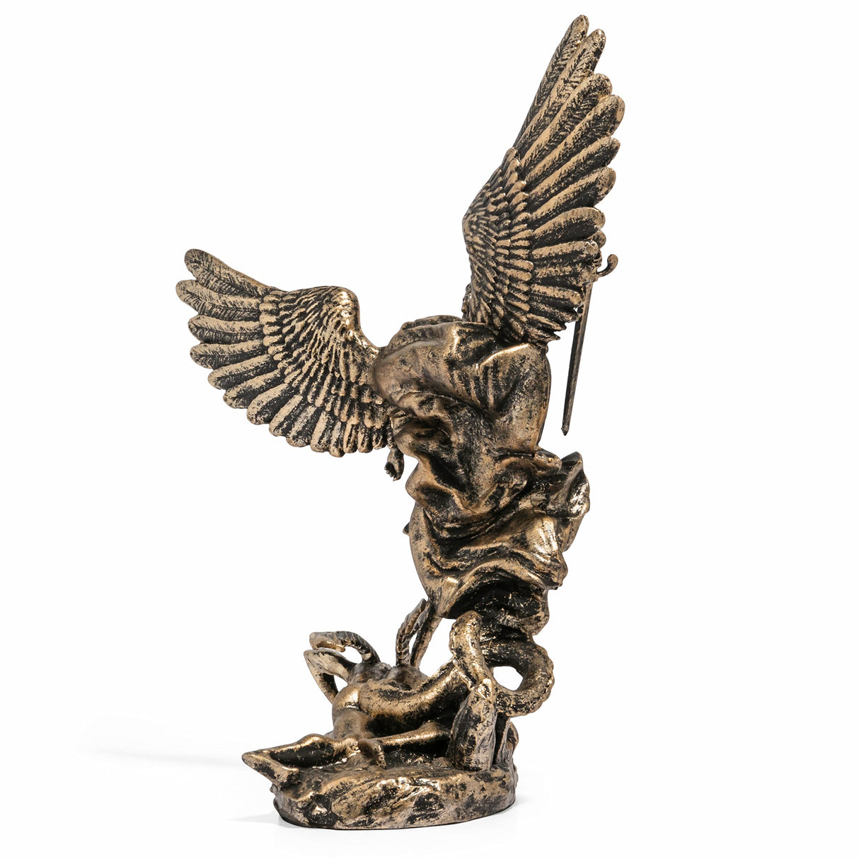 8 Inch Saint Michael Archangel Full Demon Statue Intricate Detail