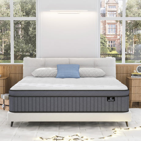 Queen Mattress, 10 Inch Hybrid Mattress in a Box