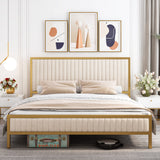 King Size Bed Frame, King Bed Frame and Headboard, Heavy Duty Metal Foundation