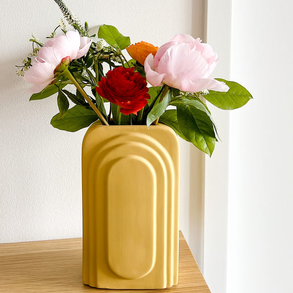 Yellow Vases - Ceramic Vase, Home Decor, Unique and Decorative Vases