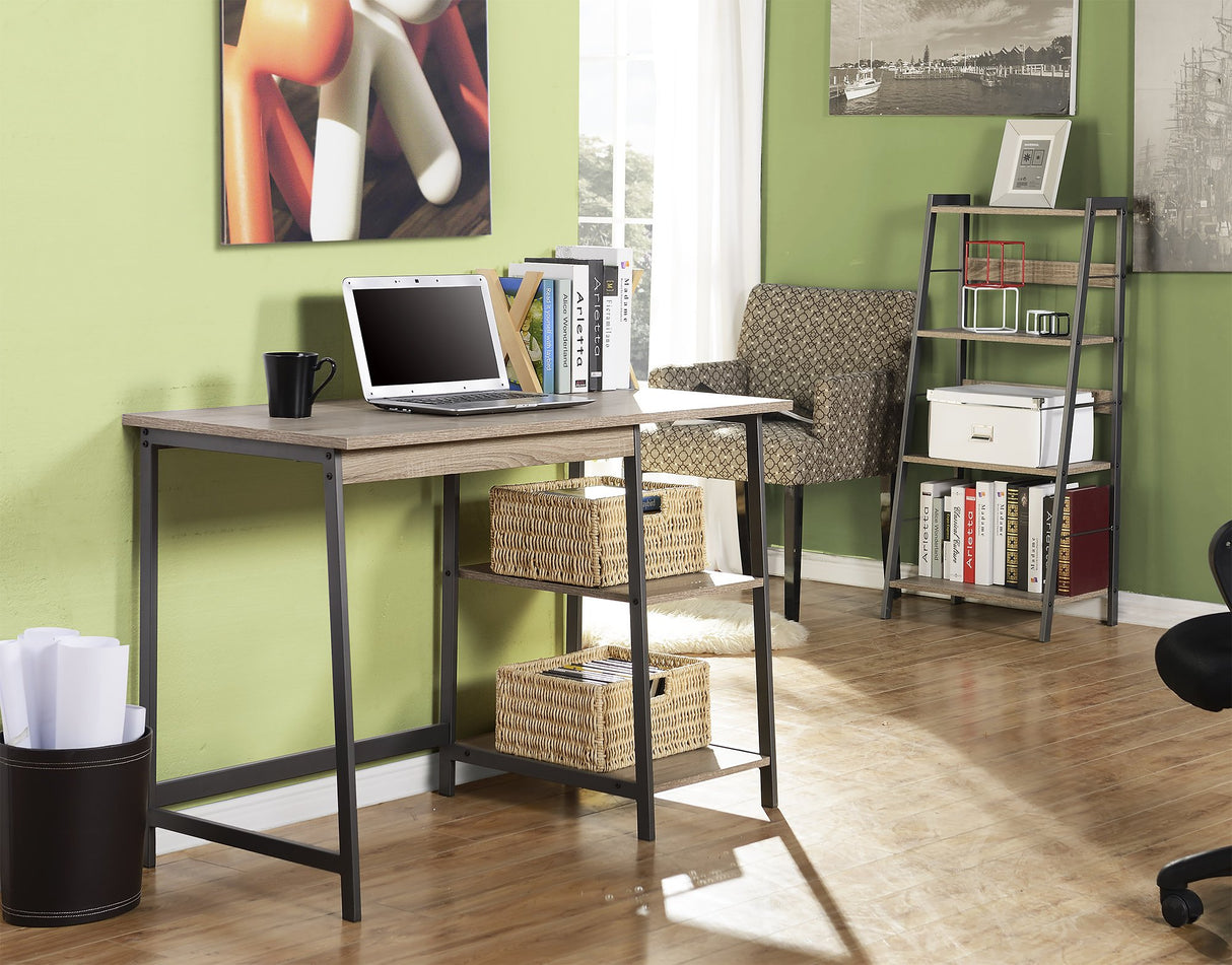 Soho Modern Home Office Desk & 4-Shelf Bookcase