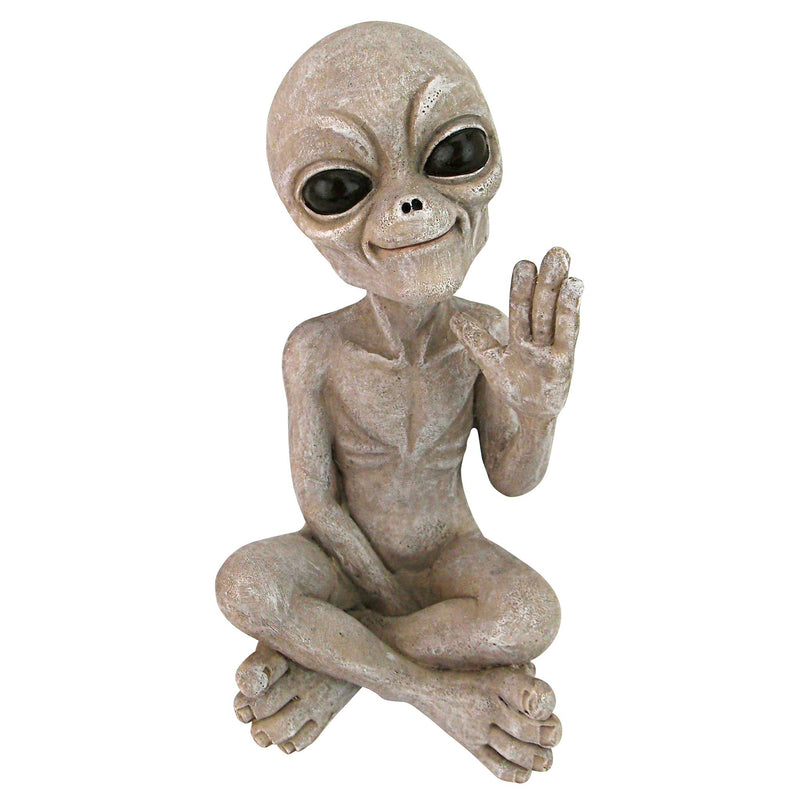 Greetings Earthlings UFO Alien Statue