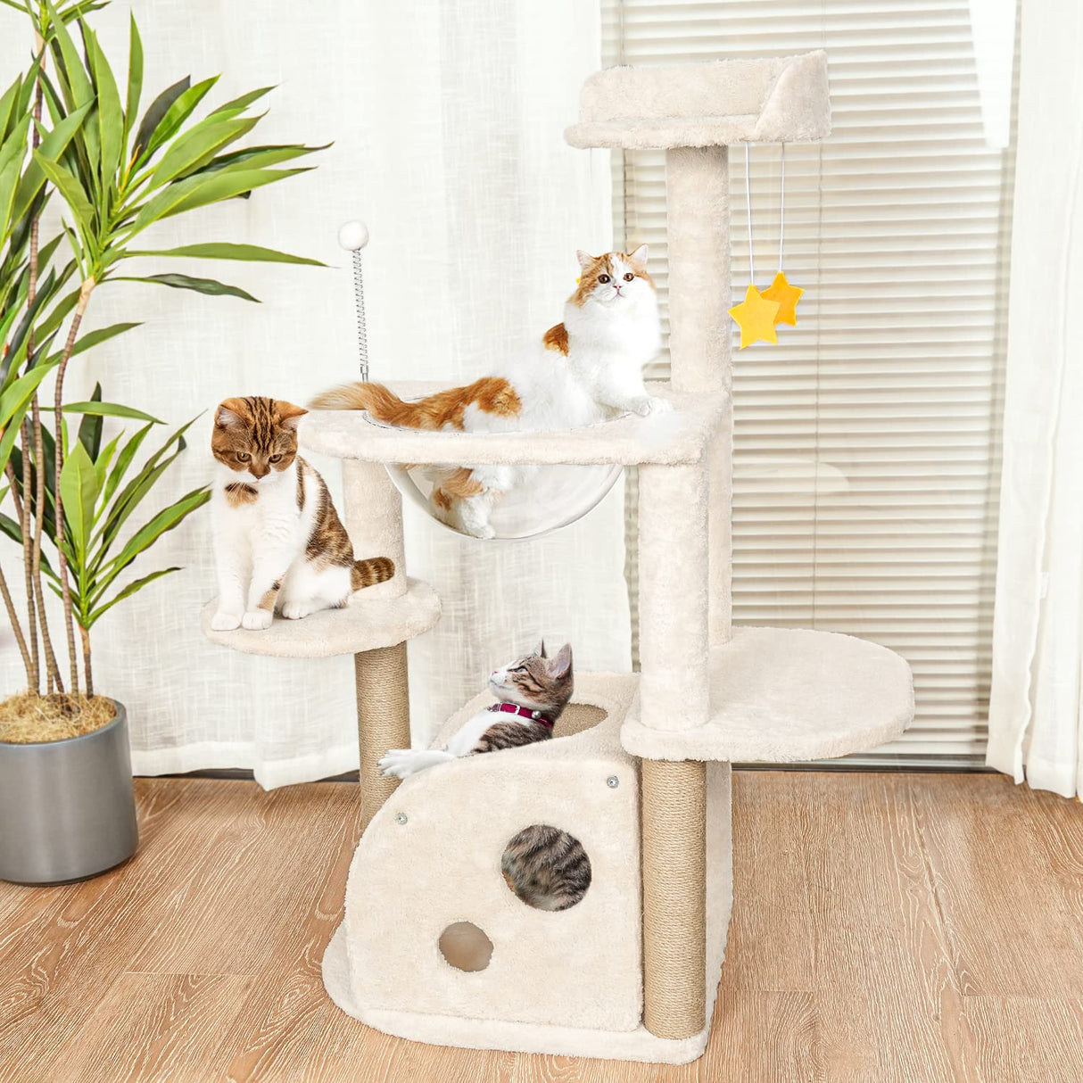 Cat Climbing Tower with Space Capsule Nest