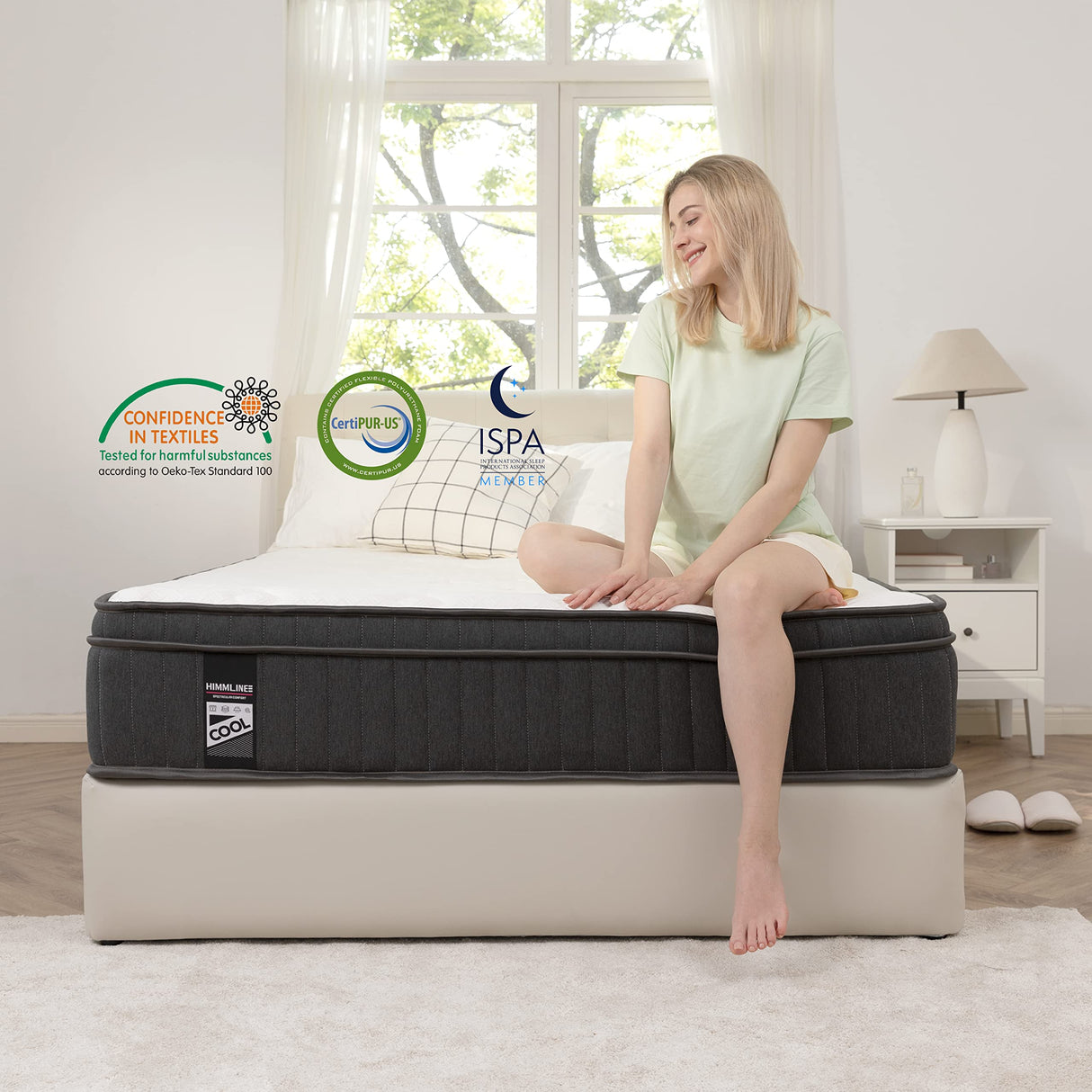 Twin Mattress, 10 Inch Hybrid Mattress, Gel Memory Foam