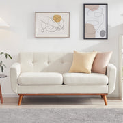 Tbfit 65" W Loveseat Sofa, Mid Century Modern Decor Love Seat