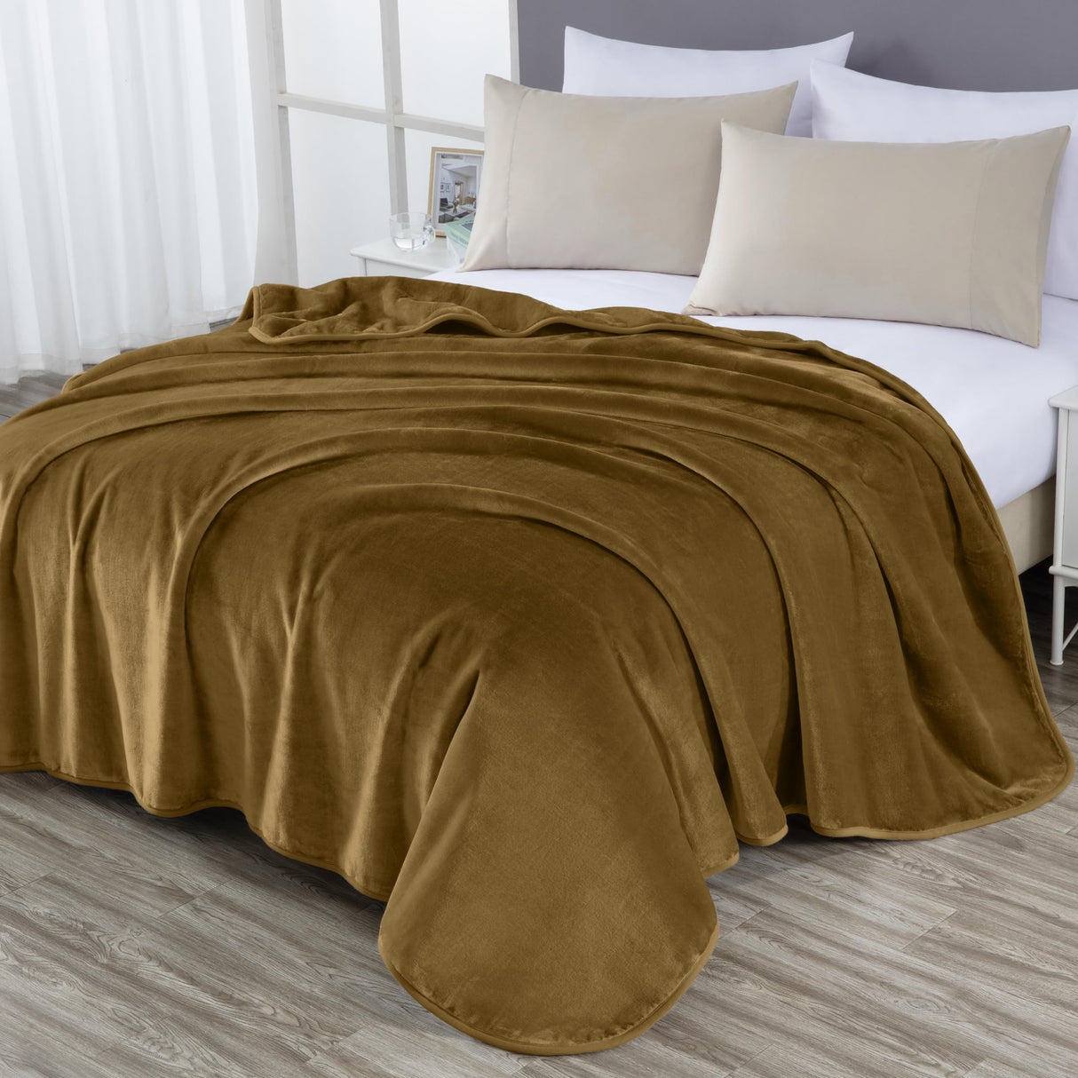 Heavy Single Ply 9 Lbs Korean Style Faux Mink Blanket, 750GSM Thick Silky Soft Plush