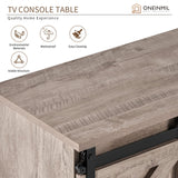 Farmhouse TV Stand for 65 Inch TVs, Modern Rustic Entertainment Center