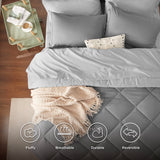 King Size Comforter Set - 7 Pieces Reversible King Bed in a Bag