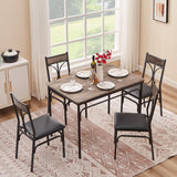 5-Piece Indoor Modern Rectangular Table Kitchen, Dinette, Breakfast Nook