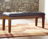 Ralene Tufted Upholstered Dining Room Bench, Medium Brown