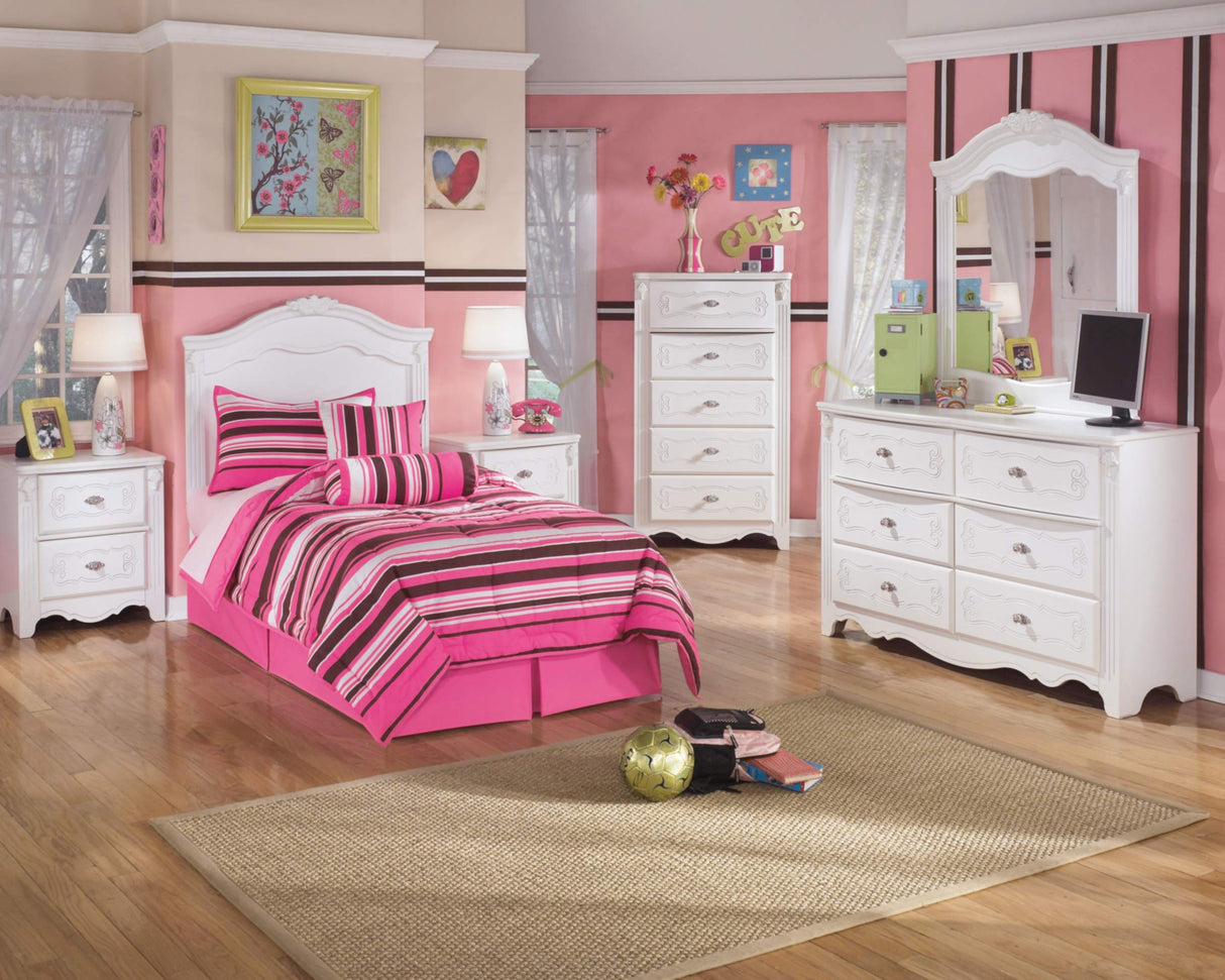 Exquisite Children's Glam Youth 6 Drawer Dresser, White