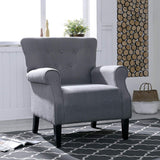 Modern Classic Accent Fabric Arm Chair, Linen Upholstered Single Sofa