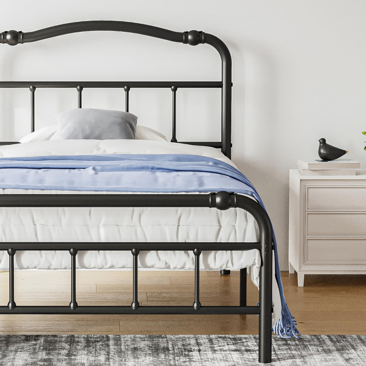 Twin Bed Frame with Headboard and Footboard, 14 Inch High, Heavy Duty Bed Frame