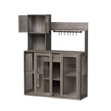 Sideboard Buffet Cabinet, Coffee Bar, Modern Wood Glass-Buffet