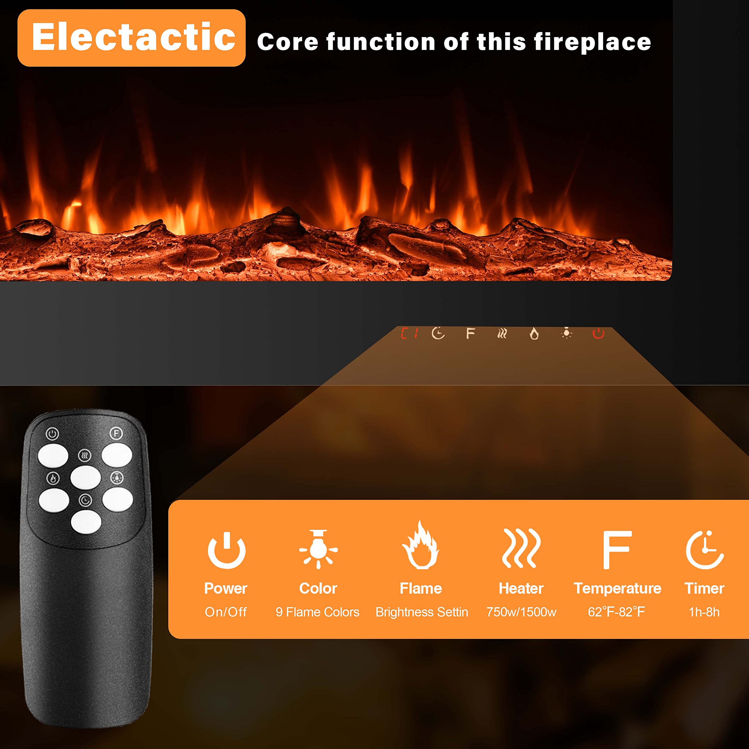 Wall Mounted Fireplace Led Wall Mounted Heater