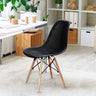 Set of 4 Modern Dining Chairs, Outdoor Indoor Shell PP Lounge Side Chairs