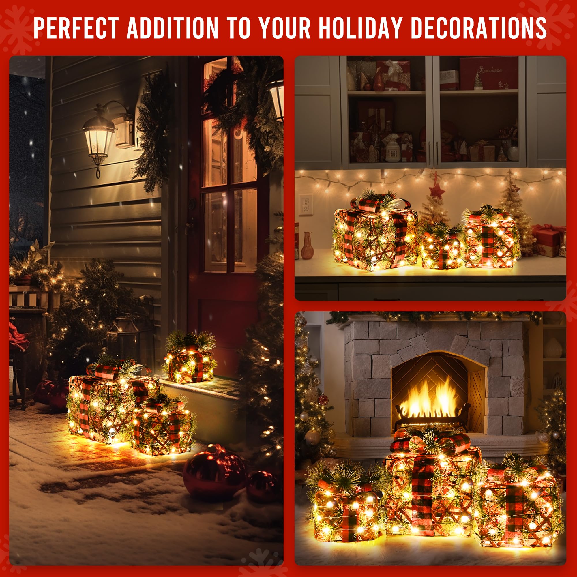 Pre-lit LED Light Up Christmas Ornament, Christmas Tree