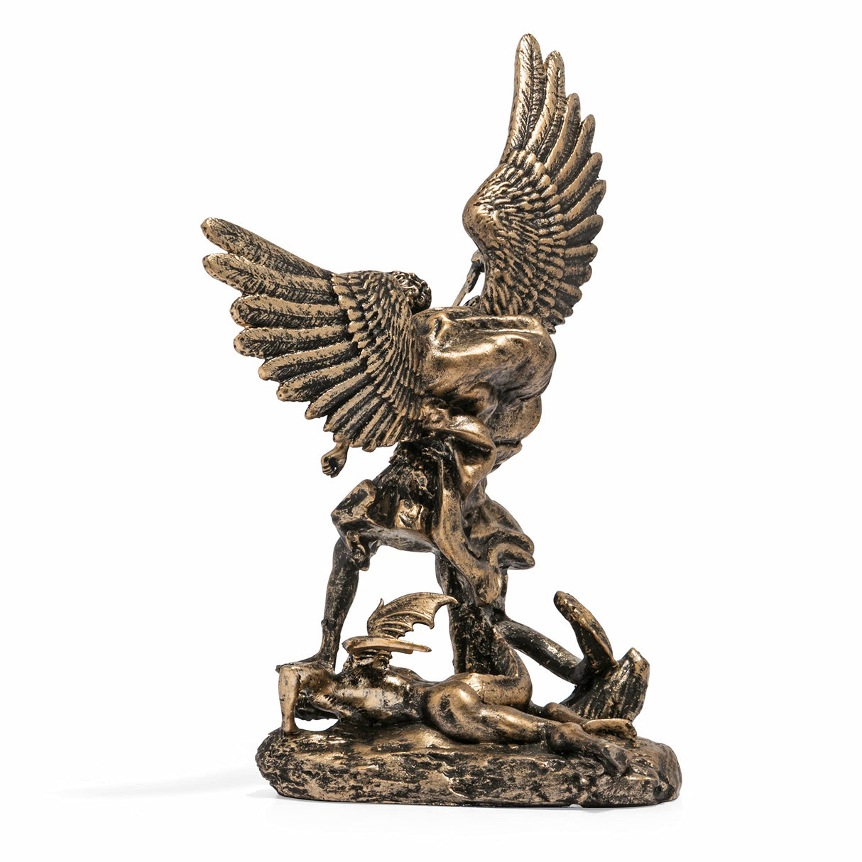 8 Inch Saint Michael Archangel Full Demon Statue Intricate Detail