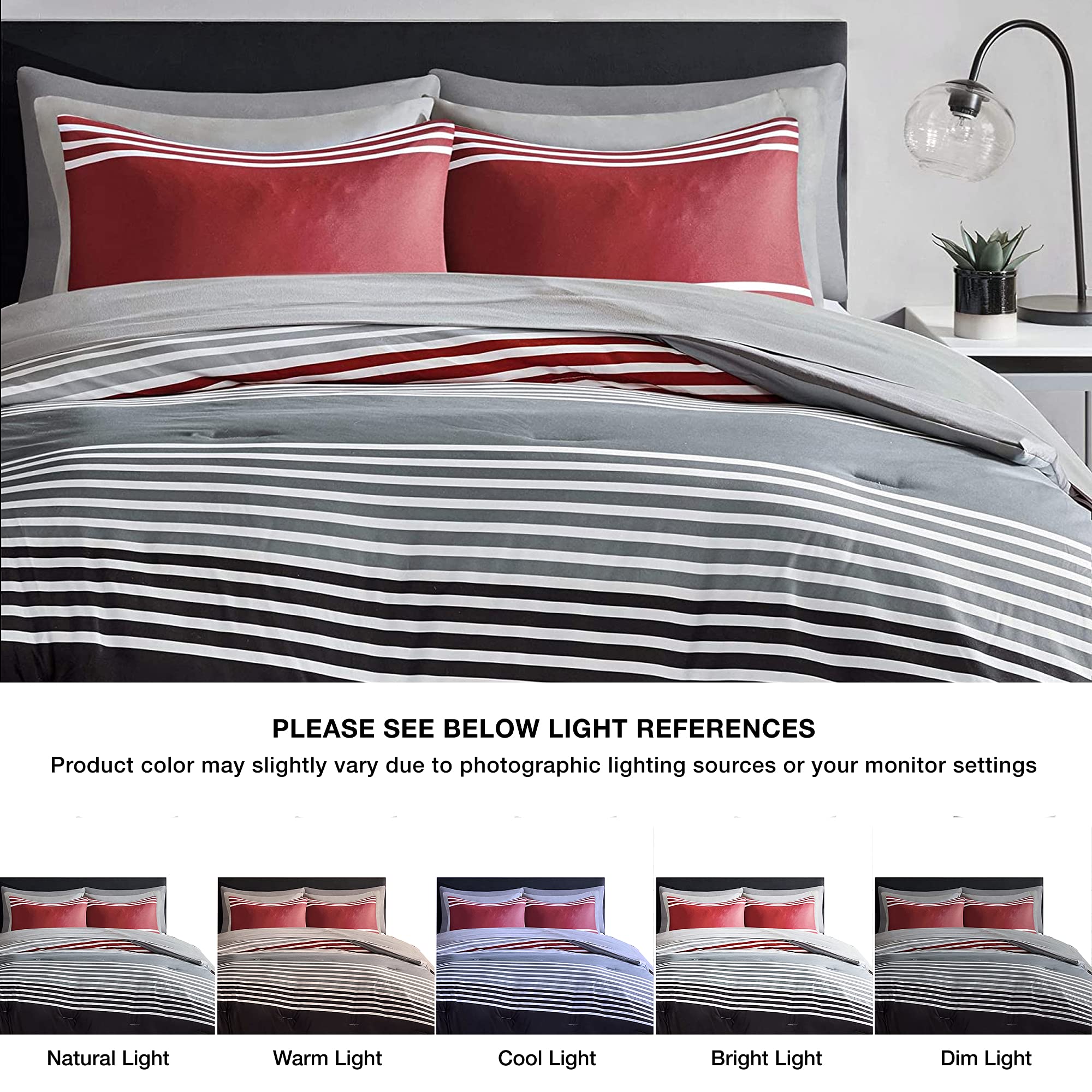 Full Comforter Sets with Sheets - Bed in a Bag 9 Pieces Teen Bedding