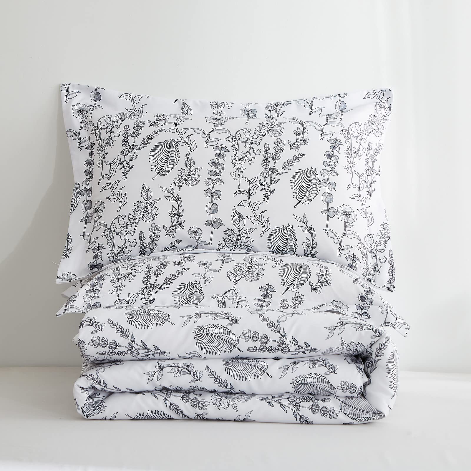 Floral Queen Size Comforter Set for Queen Bed Farmhouse Boho Bedding Comforter Sets