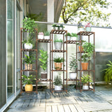 Plant Stand Indoor, Wood Tiered Tall Plant Shelves for Multiple Plants