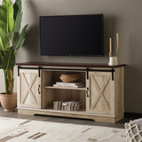 Richmond Modern Farmhouse Sliding Barn Door TV Stand for TVs