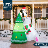 6 ft Christmas Polar Bear Inflatable Decoration