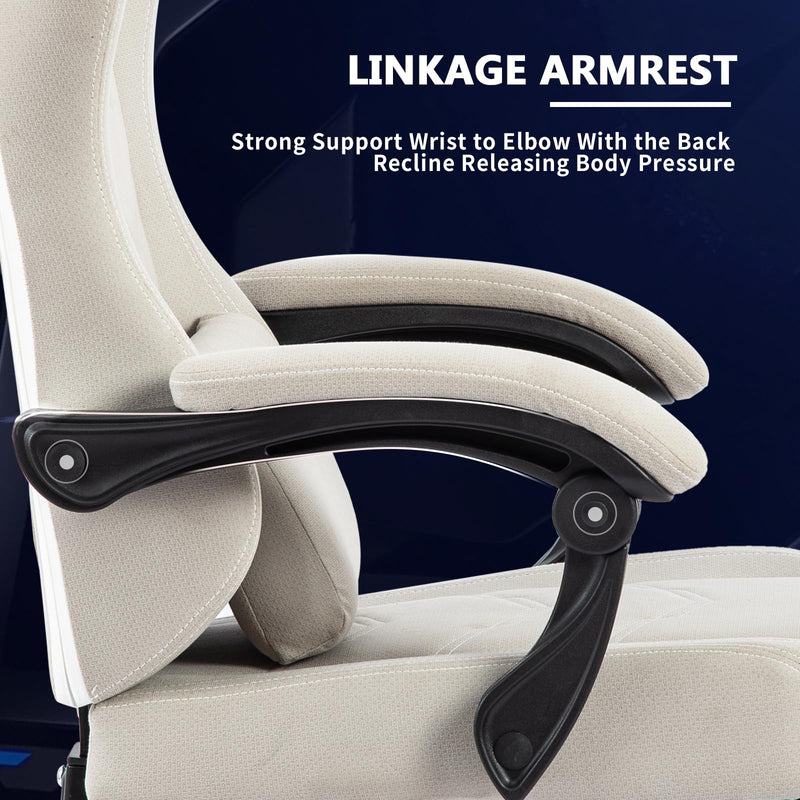 Gaming Chair with Footrest, Ergonomic Computer Gaming Chair, Massage Lumbar Chairs