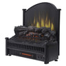 Electric Log Insert with Removeable Fireback with Heater