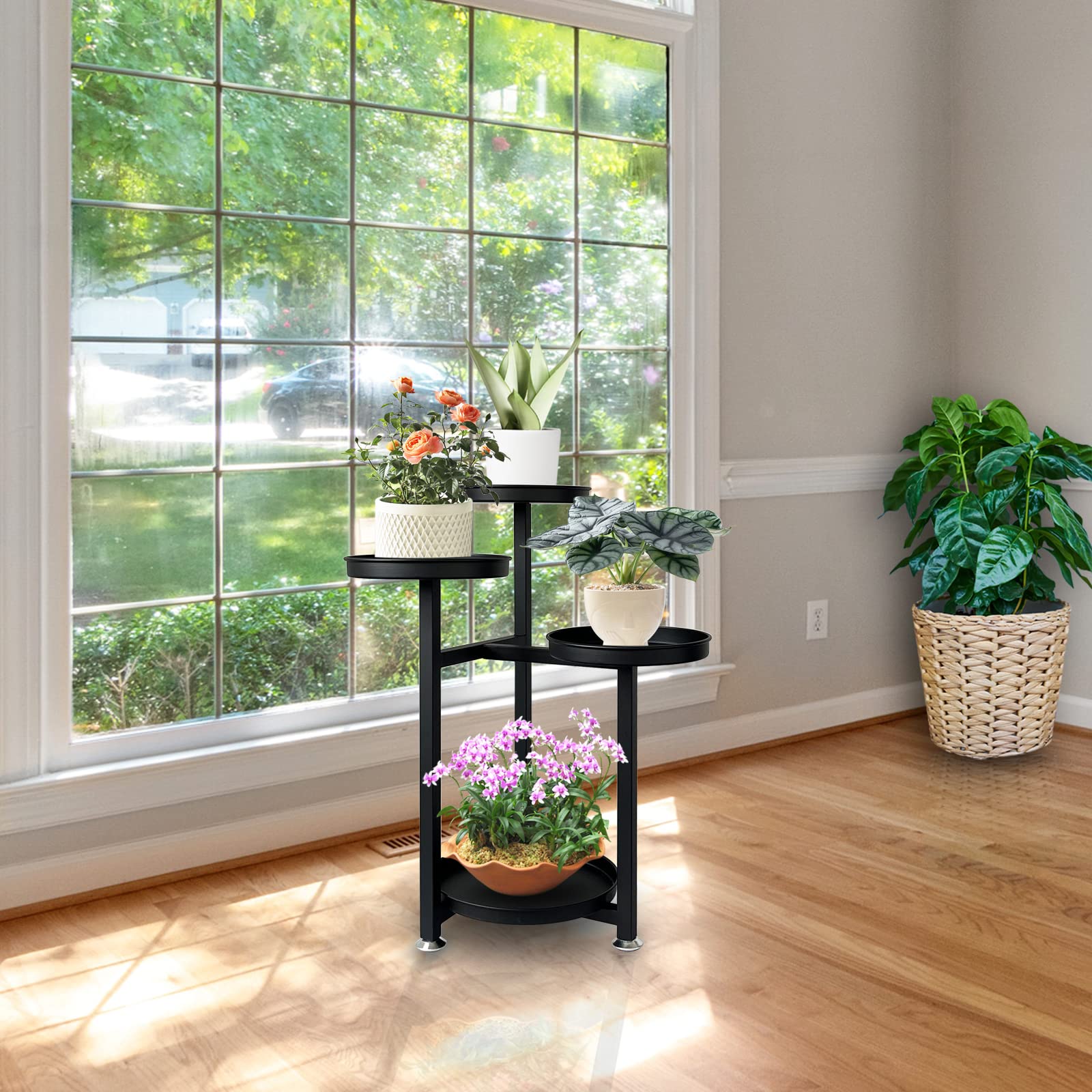 Verdura Staggered Plant Stand – 3 Tier Wooden Display