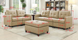 Modern Tufted Modular Sectional Sofa Upholstered Linen Fabric