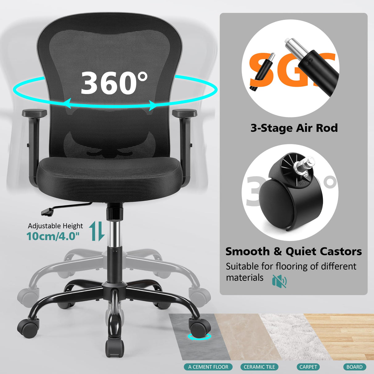 Office Chair Ergonomic Computer Desk Chair