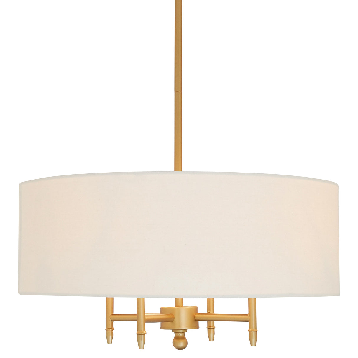 Contemporary Pendant Chandelier with White Shade - 20 x 20 x 42 Inches Adjustable Height