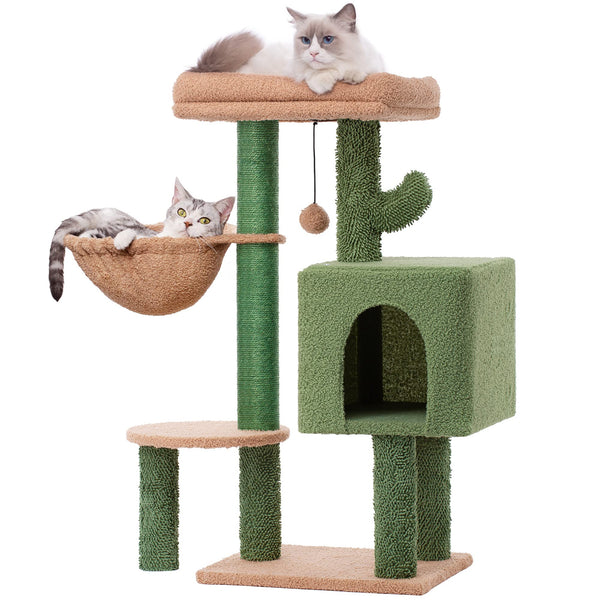 Cactus Cat Tree 34 Inches Cute Cat Tower with Padded