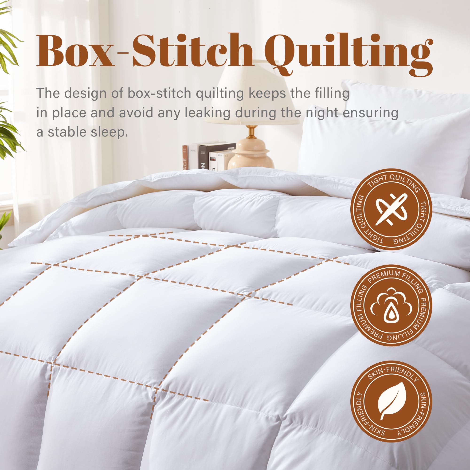 Feather Comforter Filled with Feather & Down King Size