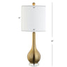 25" Metal/Crystal Teardrop LED Table Lamp Contemporary