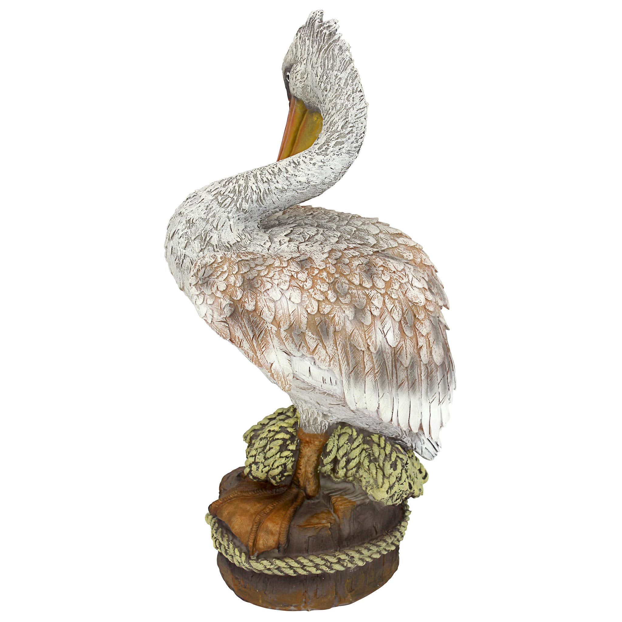 QM205301 Ocean Side Pier 51 Pelican Coastal Decor Garden Statue