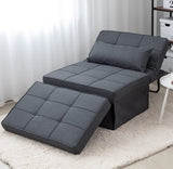 4 in 1 Multi Function Folding Ottoman Breathable Linen Couch Bed