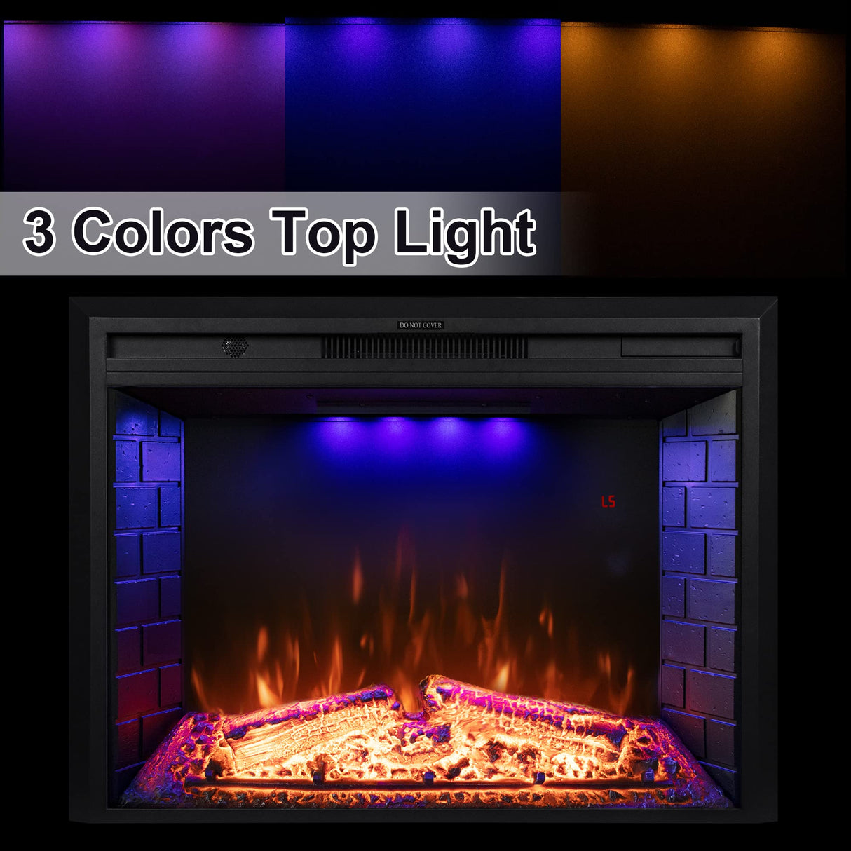 Wall Fireplace Electric with Remote Control