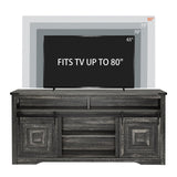 TV Stand for 75+ inch TV, 66" Farmhouse Entertainment Center