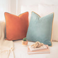Decorative Throw Pillow Covers Cushion Cases, Set of 2 Soft Velvet Modern Double-Sided Designs