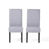 Pertica Fabric Dining Chair (Set Of 2),Wood, Light Grey