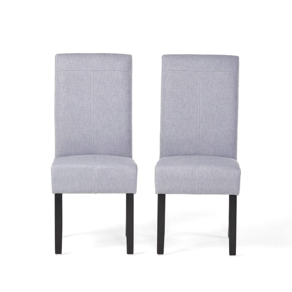 Pertica Fabric Dining Chair (Set Of 2),Wood, Light Grey