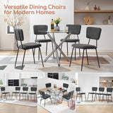 Dining Room Chairs Set of 4 - Modern Boucle Kitchen Chairs