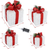 Christmas Lighted Gift Boxes, Set of 4 Light Up Present Boxes