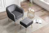 Velvet Modern Tub Barrel Arm Chair Upholstered Tufted Sofa Chair