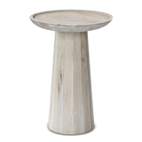 Dayton SOLID MANGO WOOD 13 Inch Wide Round Wooden Accent Table in