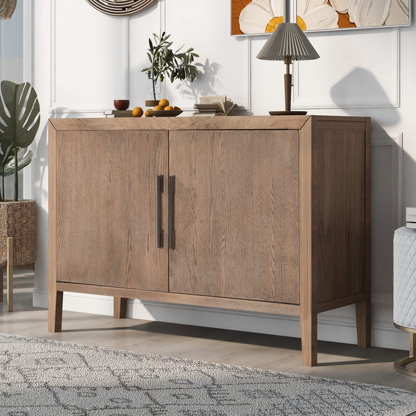 Farmhouse Modern Sideboard Table with Storage, Dining Room Buffet Cabinet