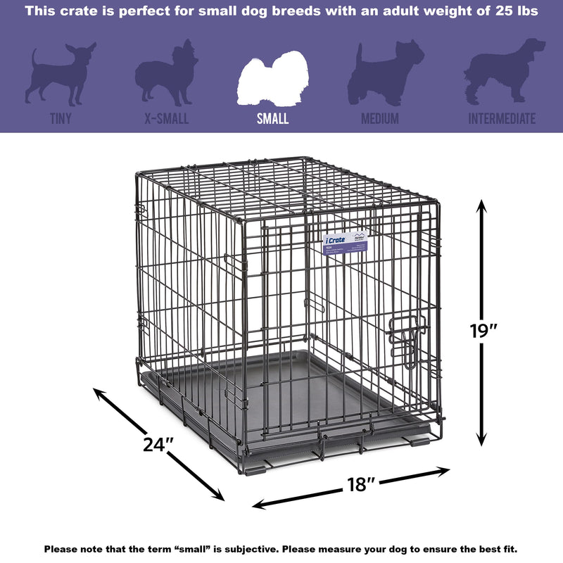 Newly Enhanced Single Door Dog Crate, Includes Leak-Proof Pan